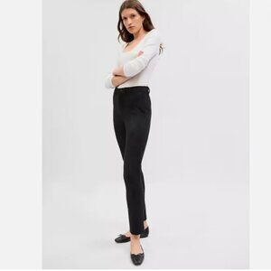 GAP Mid Rise Black SOFT Vegan Suede Skinny Pants 0P Size 0 PETITE #786722 RT$80